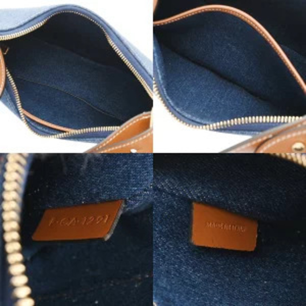 Celine AVA bag Navy Blue tan calfskin shoulder - Picture 9 of 9